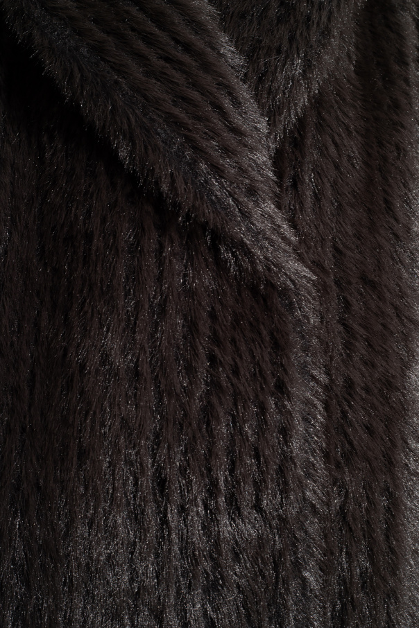 Black 'Genevieve' faux fur coat STAND STUDIO